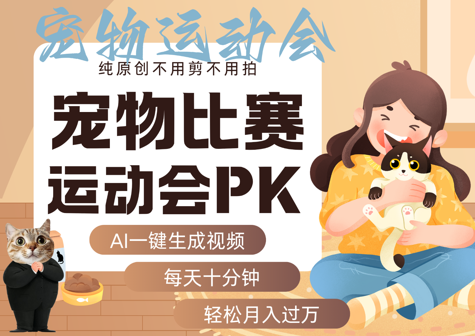 AI萌宠运动员跳水 射击 篮球 足球比赛 每天十分钟 附详细提示词文案库 代替做…-创新社-资源网-最新项目分享网站