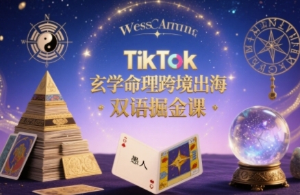 TikTok玄学命理跨境出海双语掘金课，手把手教你用命理知识精准直击海外用户痛点-创新社-资源网-最新项目分享网站