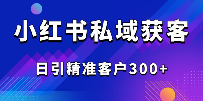 2025最新小红书平台引流获客截流自热玩法讲解，日引精准客户300+-创新社-资源网-最新项目分享网站