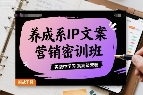 养成系IP文案营销密训班,实战中学习真高级营销-创新社-资源网-最新项目分享网站