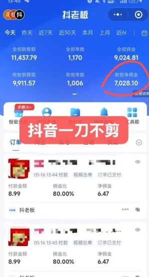 抖音短视频一刀不剪带货，不剪辑，不直播，每天发个视频，等着出单获取带货佣金-创新社-资源网-最新项目分享网站