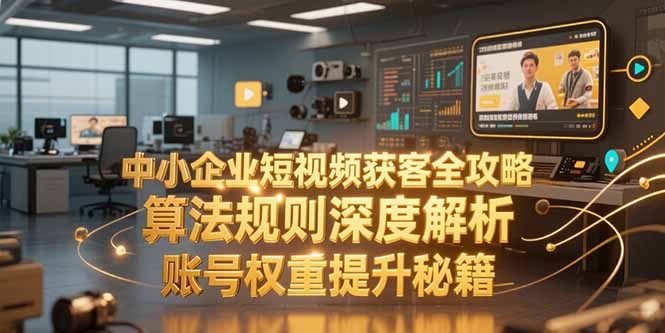 中小企业短视频获客全攻略，算法规则深度解析，账号权重提升秘籍-创新社-资源网-最新项目分享网站