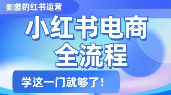 小红书电商全流程，精简易懂，从入门到精通，学这一门就够了-创新社-资源网-最新项目分享网站