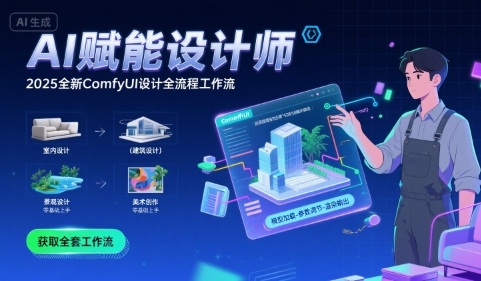 AI赋能设计师， 2025全新comfyui设计全流程工作流 ，室内-建筑-景观-美术，零基础直接上手-创新社-资源网-最新项目分享网站
