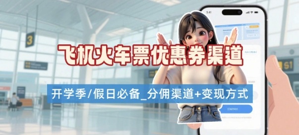 学生党必看！机票火车票优惠券申请渠道 + 项目打法，开学季节日速存-创新社-资源网-最新项目分享网站