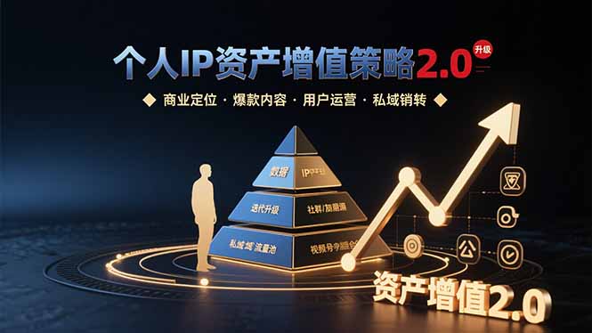 个人IP资产增值策略2.0 拆解商业定位/爆款内容/用户运营/私域销转四大模块-创新社-资源网-最新项目分享网站