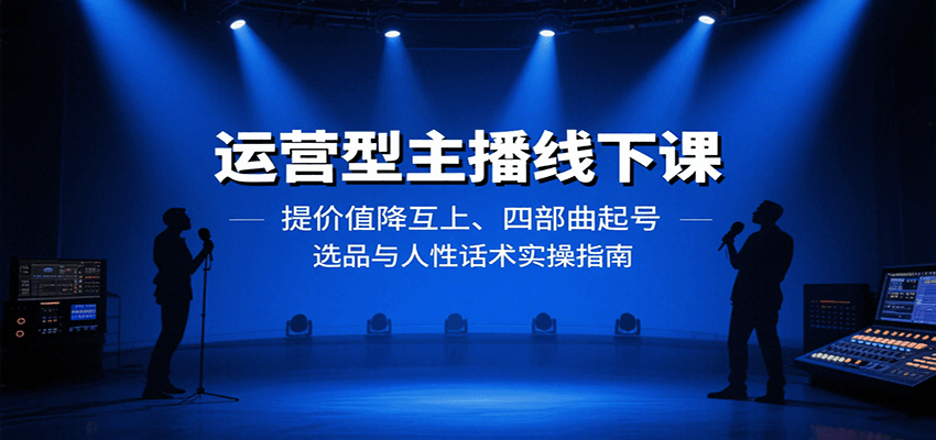 运营型主播线下课：提价值降互上、四部曲起号、选品与人性话术实操指南-创新社-资源网-最新项目分享网站