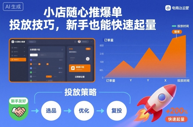 小店随心推爆单投放技巧，新手也能快速起量-创新社-资源网-最新项目分享网站