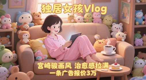 单个账号涨粉71W！用AI制作独居女孩Vlog，宫崎骏画风，治愈感拉满，一条广告报价3W-创新社-资源网-最新项目分享网站