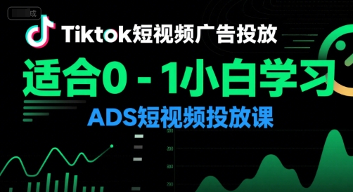 Tiktok短视频广告投放，适合0-1小白学习ADS短视频投放课-创新社-资源网-最新项目分享网站